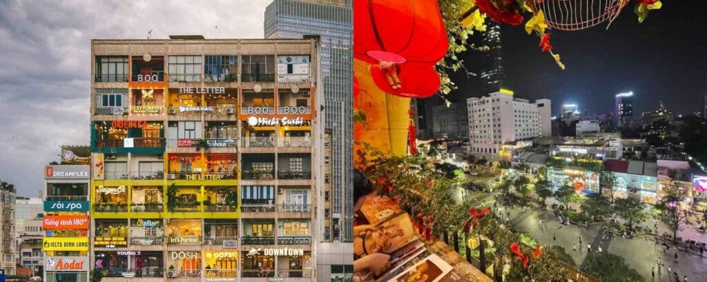 Quán cafe chung cư phố đi bộ Nguyễn Huệ – view đẹp ngắm trung tâm Sài Gòn về đêm