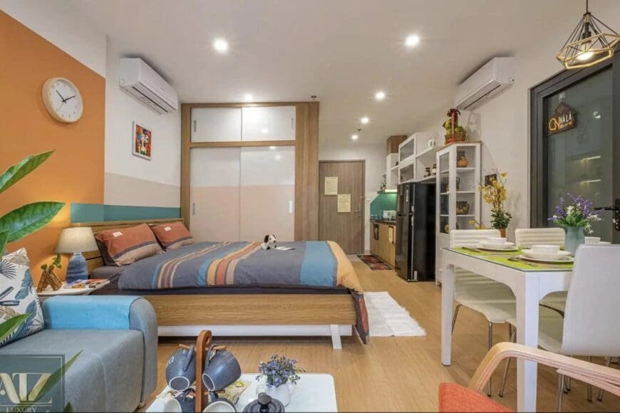 Standard RiverGate Residence studio apartment layout – District 4 HCMC