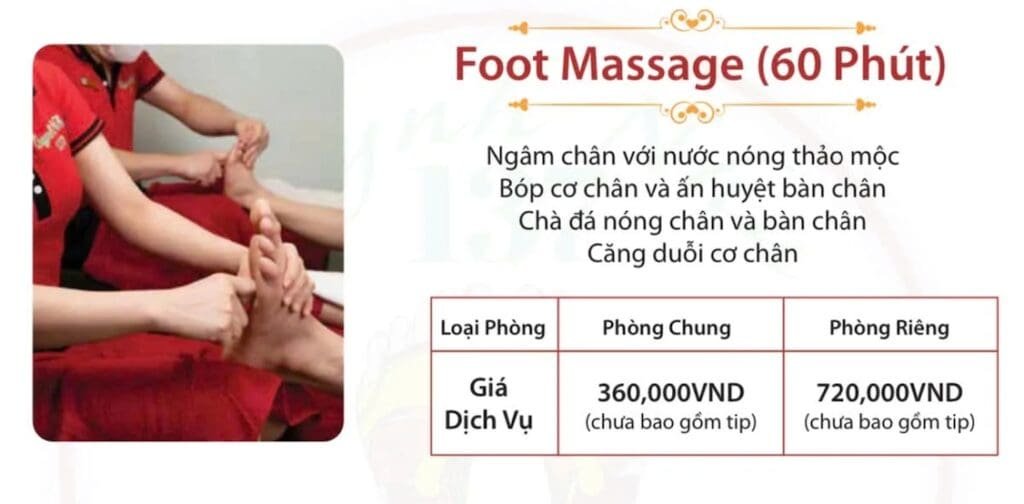 Foot Massage 60 phút tại Quỳnh Như 137 – Dịch vụ massage chân chuyên nghiệp ở Quận 1