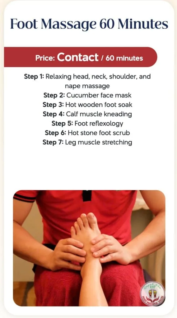 Foot massage therapy at Quynh Nhu 137 in Saigon – relaxing 60-minute treatment for tired feet