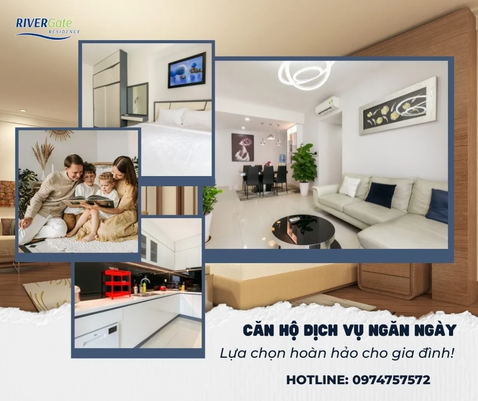 Căn hộ cho thuê theo ngày có bếp riêng và máy giặt