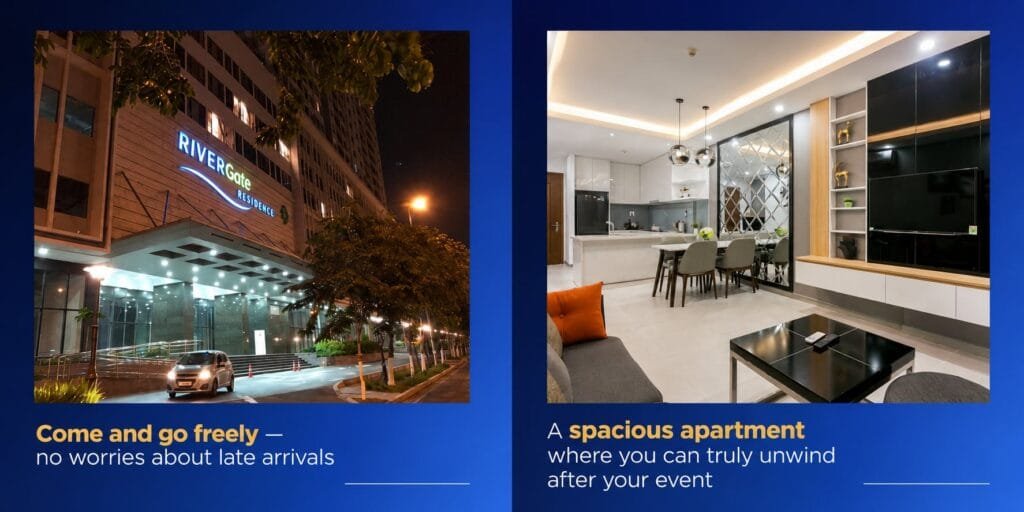 Daily serviced apartment at RiverGate Residence in Ho Chi Minh City