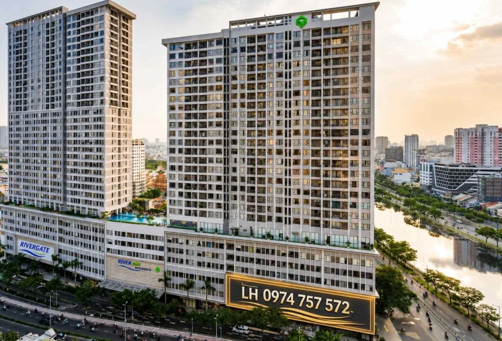 dự án chung cư cao cấp Rivergate residence chuyên cho thuê căn hộ ngắn hạn dành khách du lịch, đi công tác, việt kiều về thăm quê hương.